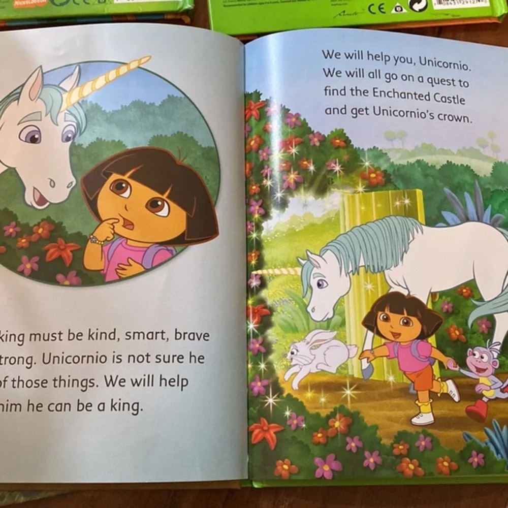 LeapFrog Tag Book Lot 4 Dora the Explorer Diego Little Engine Interactive Reader